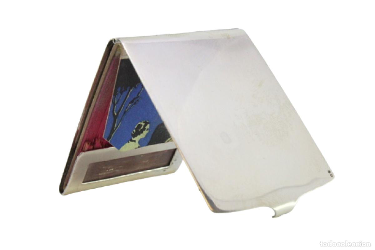 Antiguidades: Caja de cerillas de plata