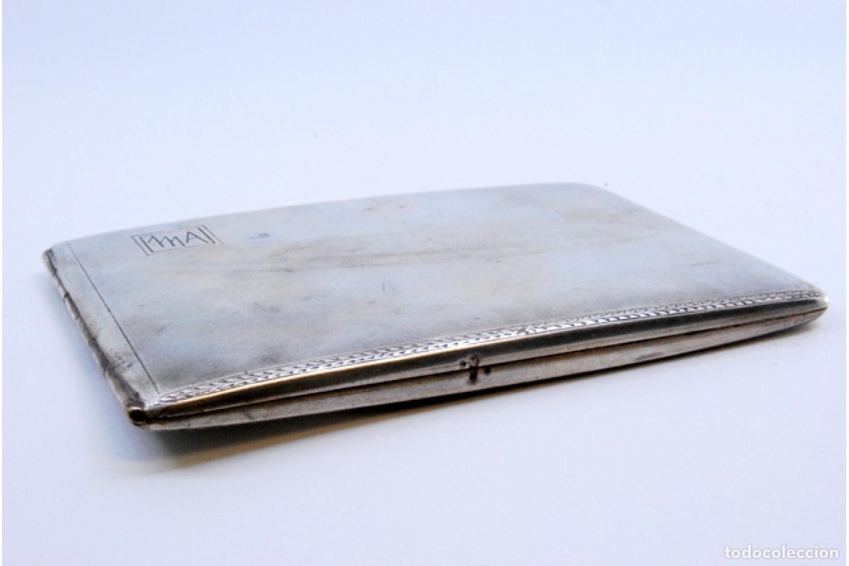 Antig&uuml;edades: Caja de cigarrillos, plateada - Foto 2