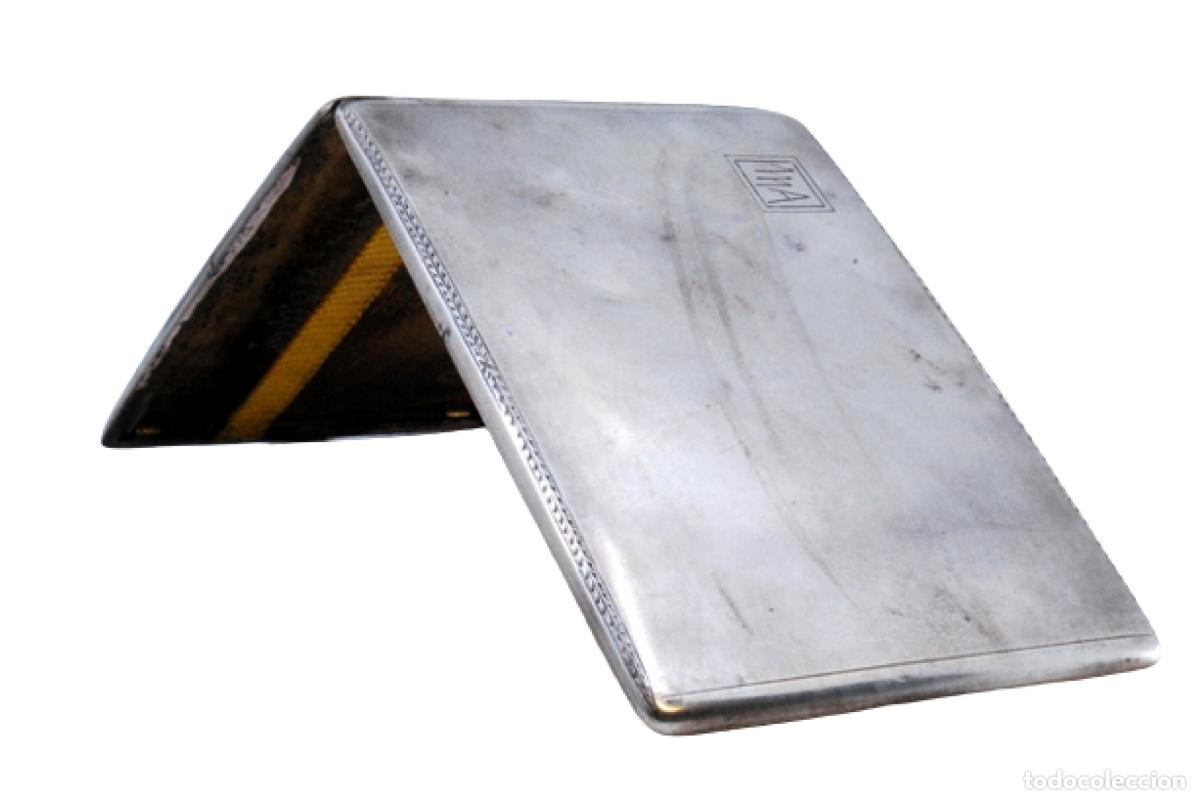 Antig&uuml;edades: Caja de cigarrillos, plateada - Foto 1