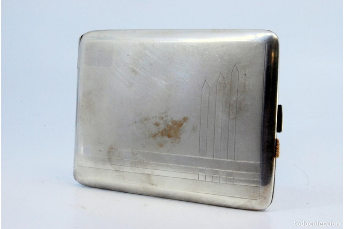 Antig&uuml;edades: Caja de cigarrillos, plateada - Foto 2