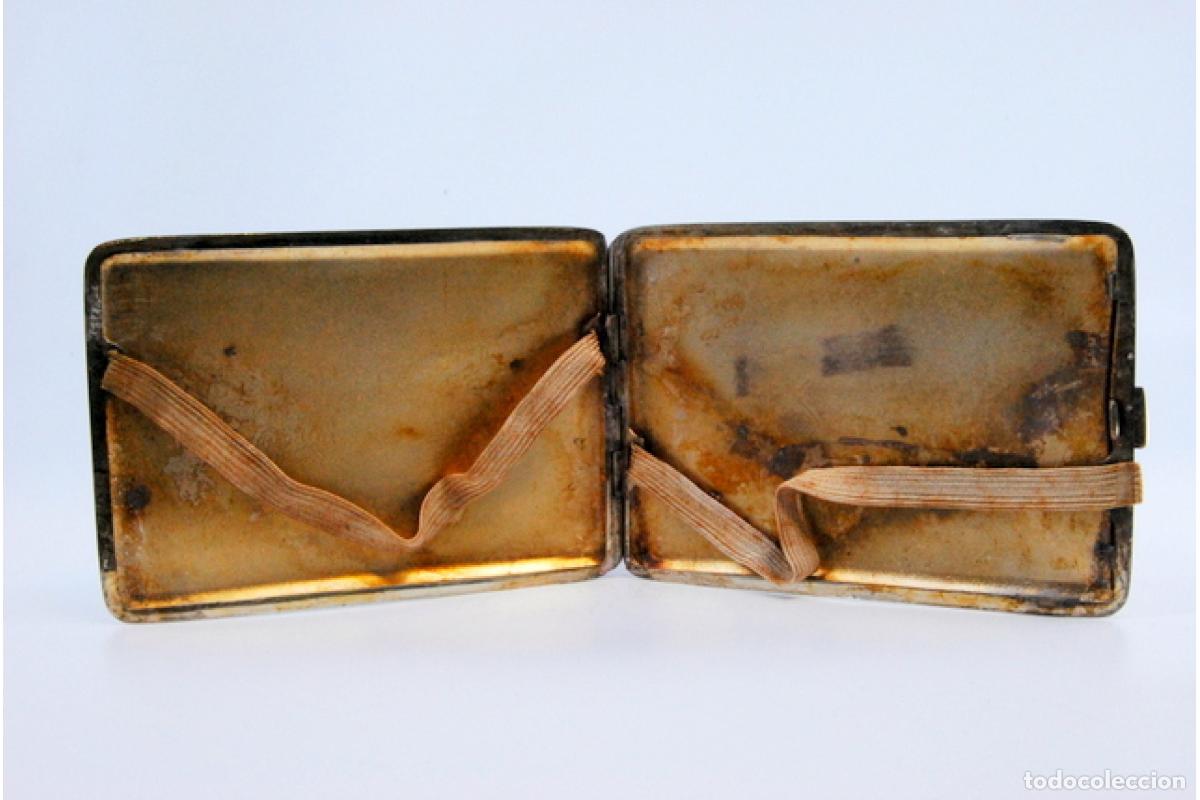Antig&uuml;edades: Caja de cigarrillos, plateada - Foto 3