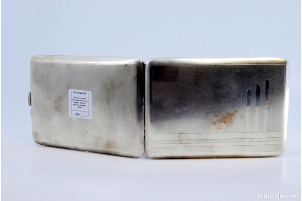 Antig&uuml;edades: Caja de cigarrillos, plateada - Foto 4