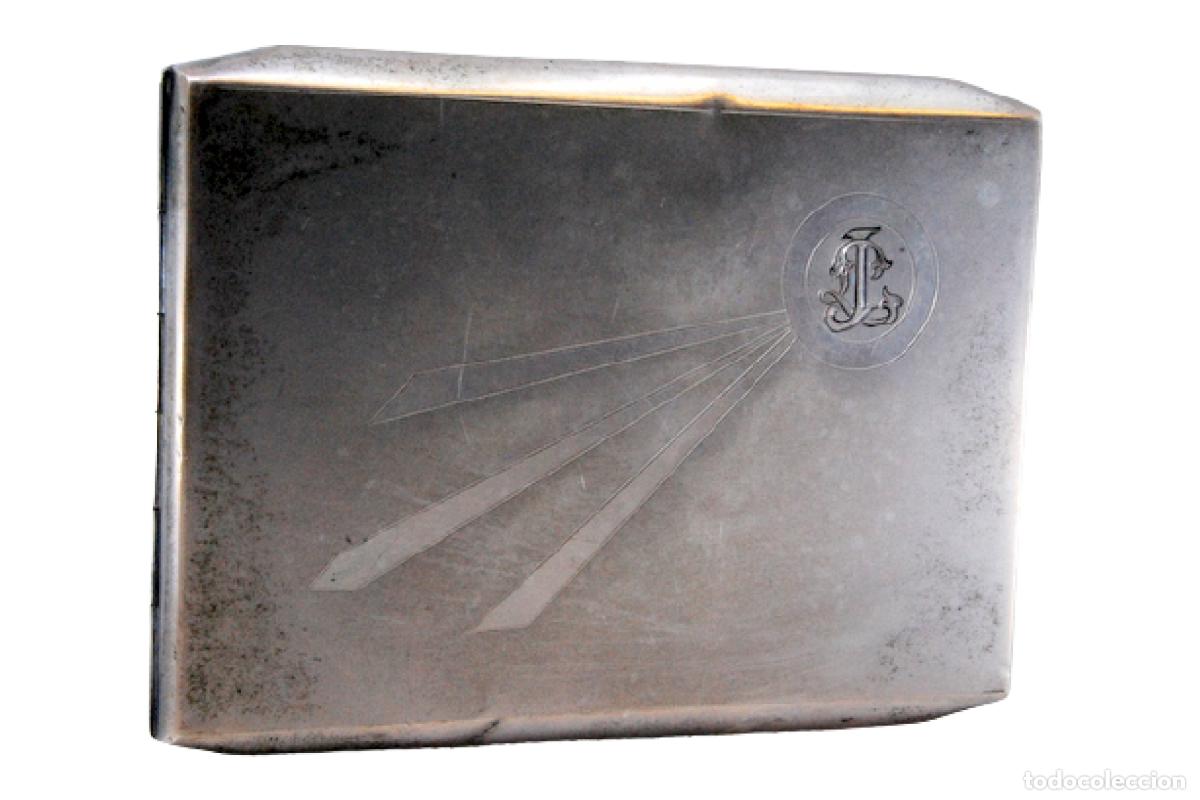 Antig&uuml;edades: Caja de cigarrillos, plateada - Foto 1