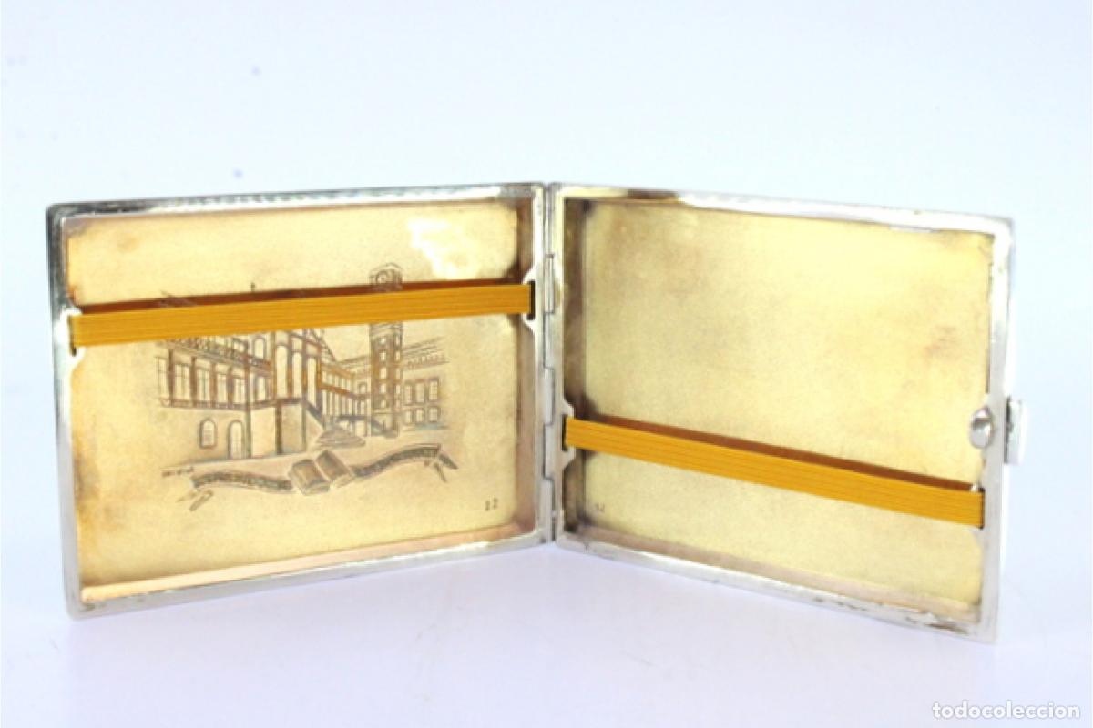 Antig&uuml;edades: Caja de cigarrillos, plateada - Foto 3