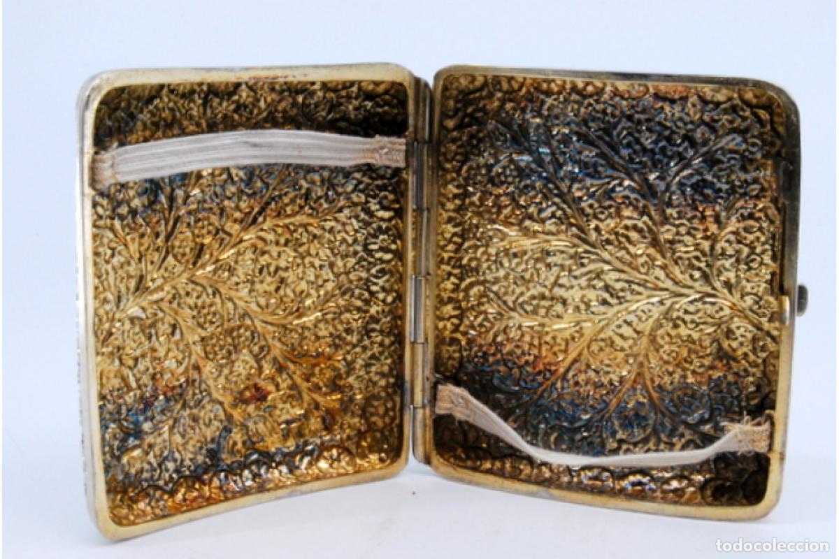 Antig&uuml;edades: Caja de cigarrillos, plateada - Foto 3