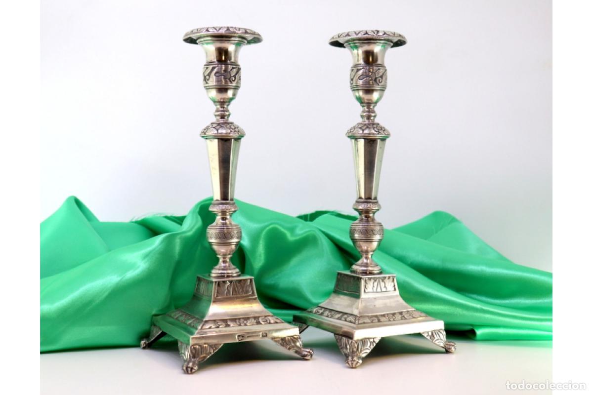 Antig&uuml;edades: Candelabros de plata - Foto 1