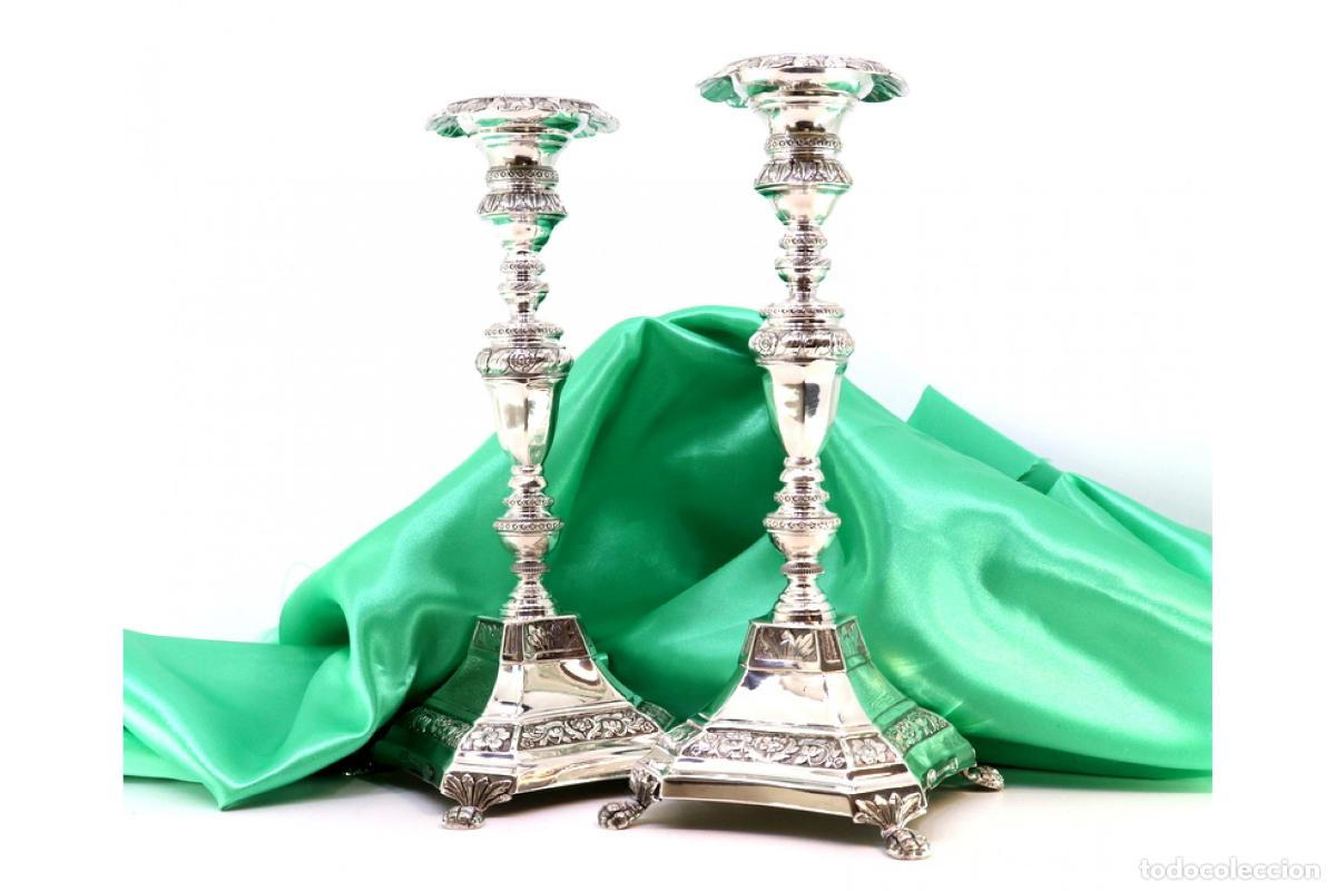 Antig&uuml;edades: Candelabros de plata - Foto 1