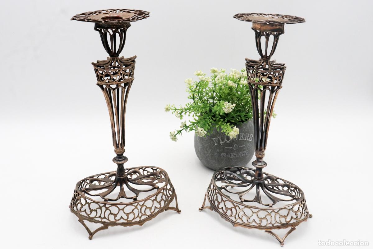 Antig&uuml;edades: Candelabros de plata - Foto 1