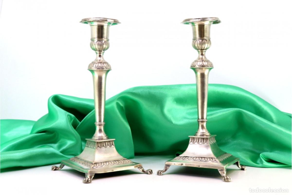 Antig&uuml;edades: Candelabros de plata - Foto 2