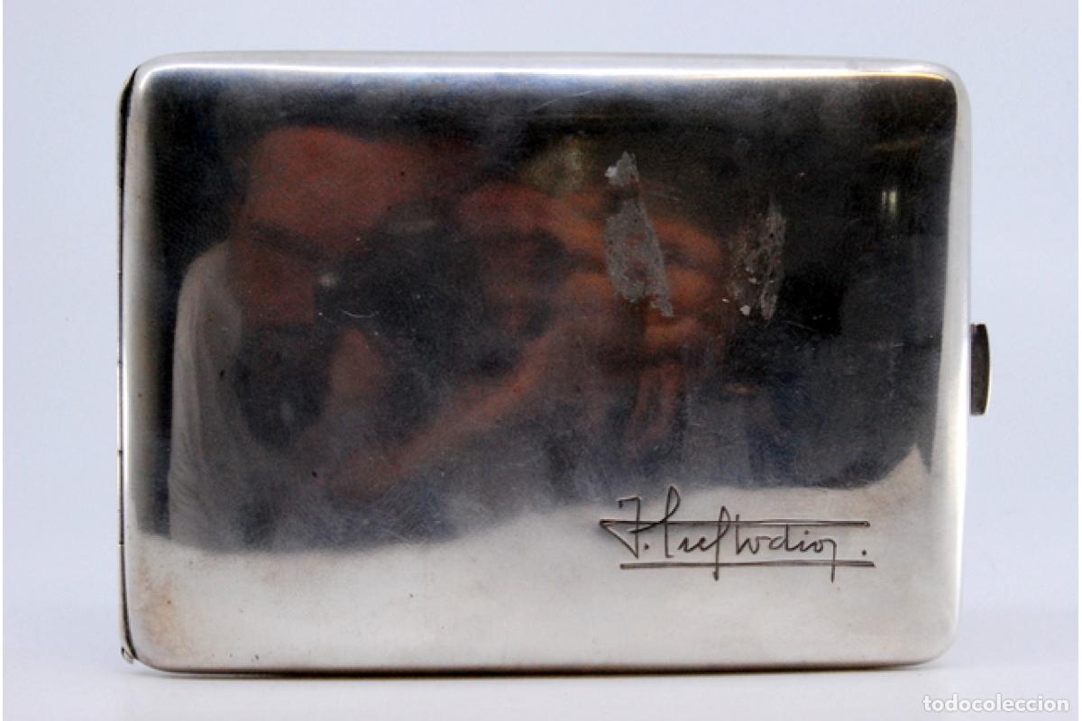 Antig&uuml;edades: Caja de cigarrillos, plateada - Foto 8