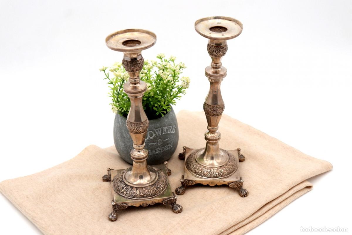 Antig&uuml;edades: Candelabros de plata - Foto 1