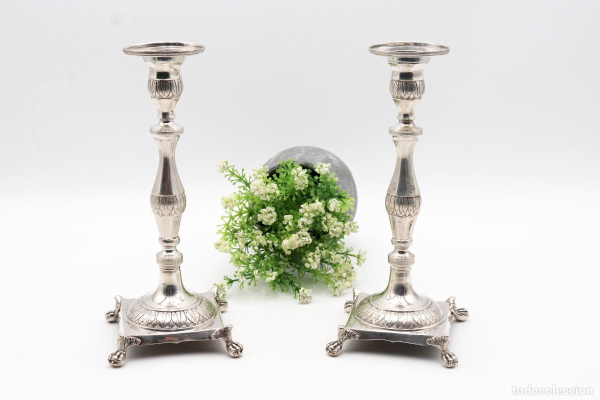 Antig&uuml;edades: Candelabros de plata - Foto 1