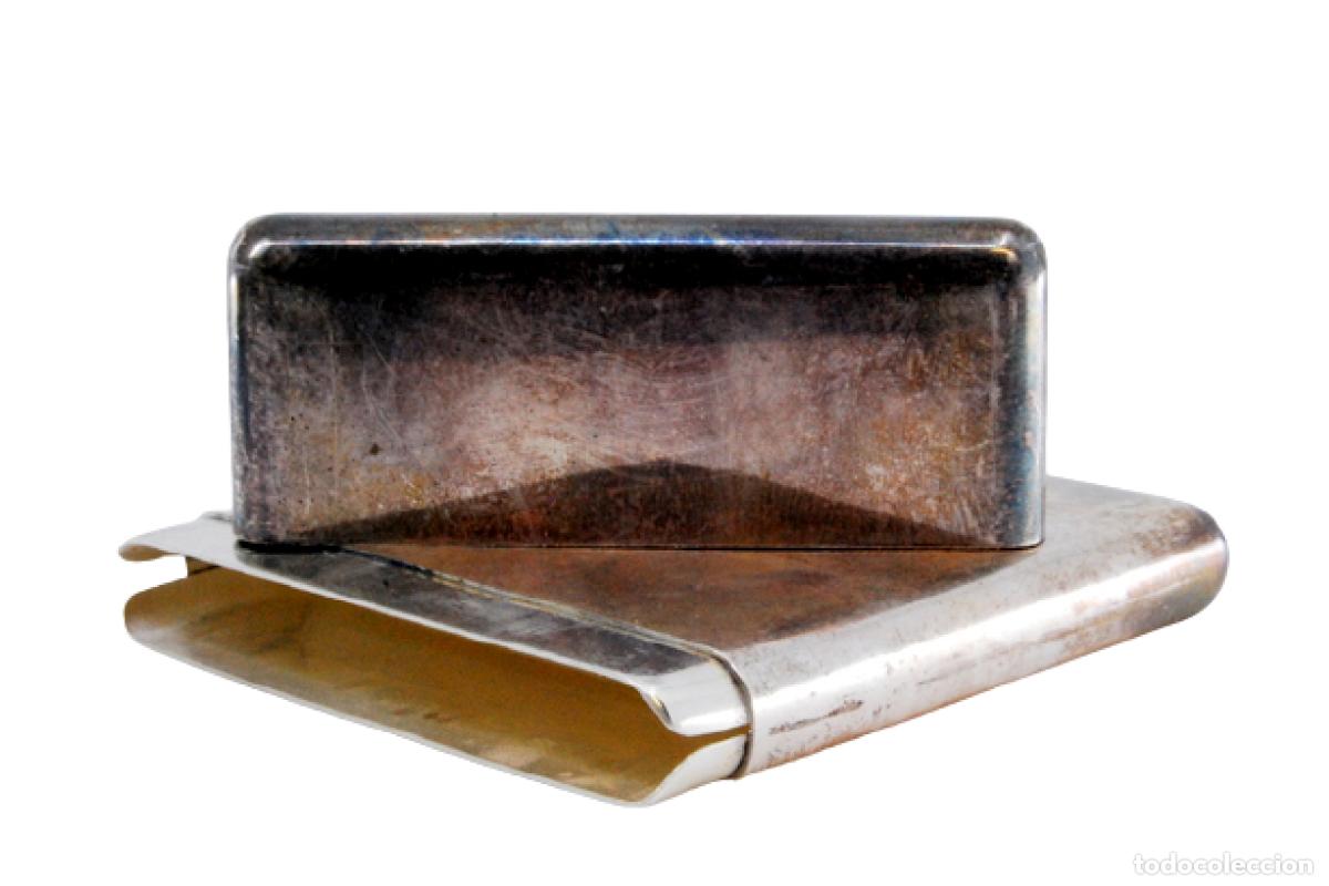 Antig&uuml;edades: Caja de cigarrillos, plateada - Foto 1
