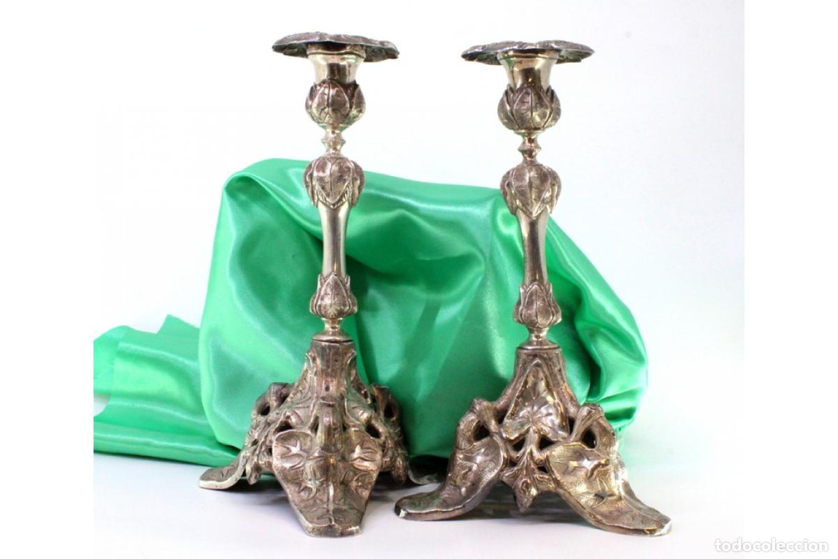 Antig&uuml;edades: Candelabros de plata - Foto 2