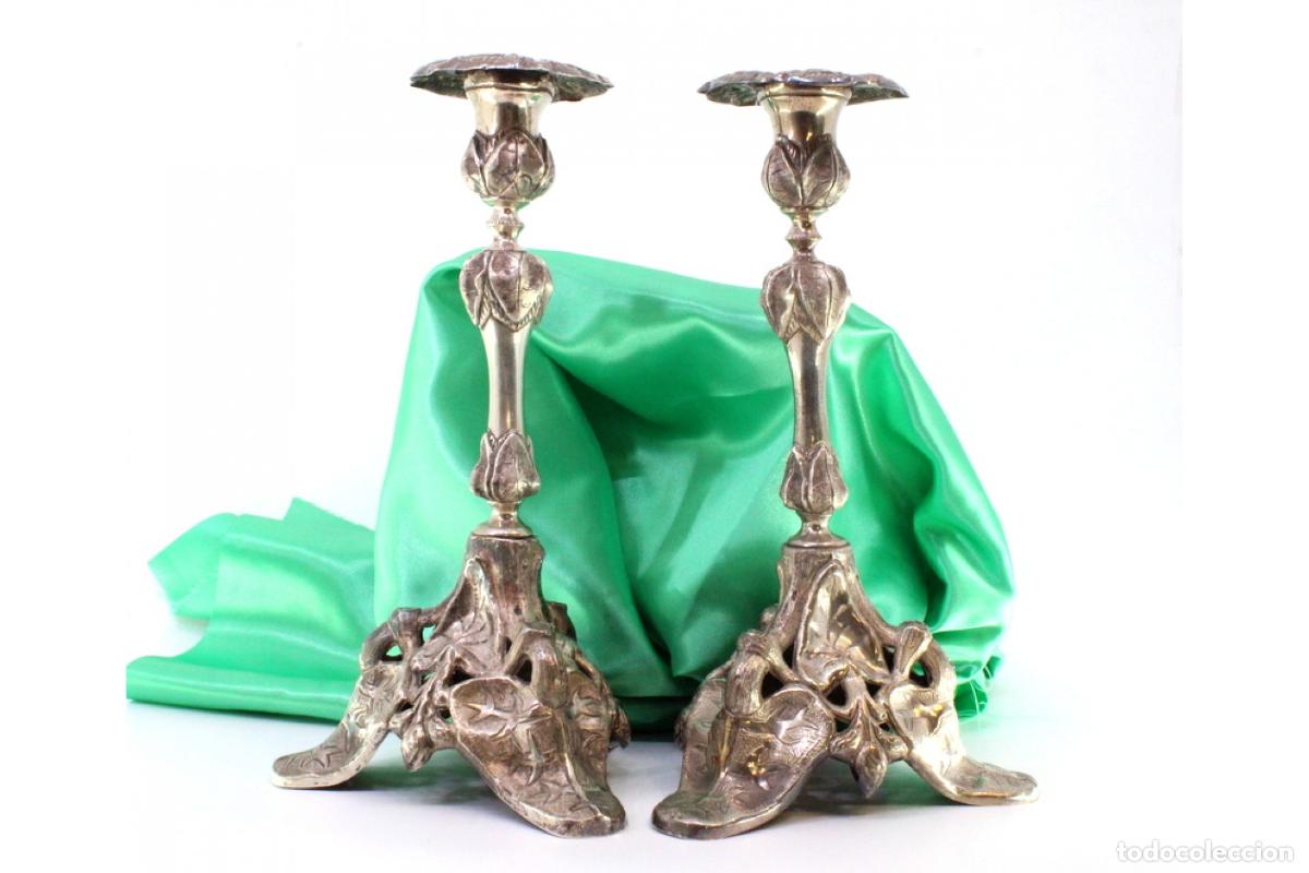 Antig&uuml;edades: Candelabros de plata - Foto 1
