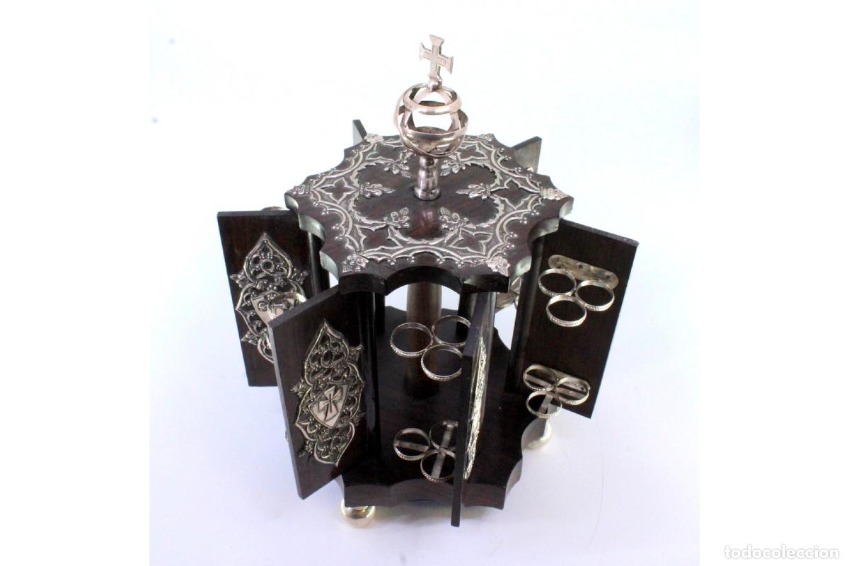 Antig&uuml;edades: Caja de puros, fabricada en madera y plata. - Foto 8
