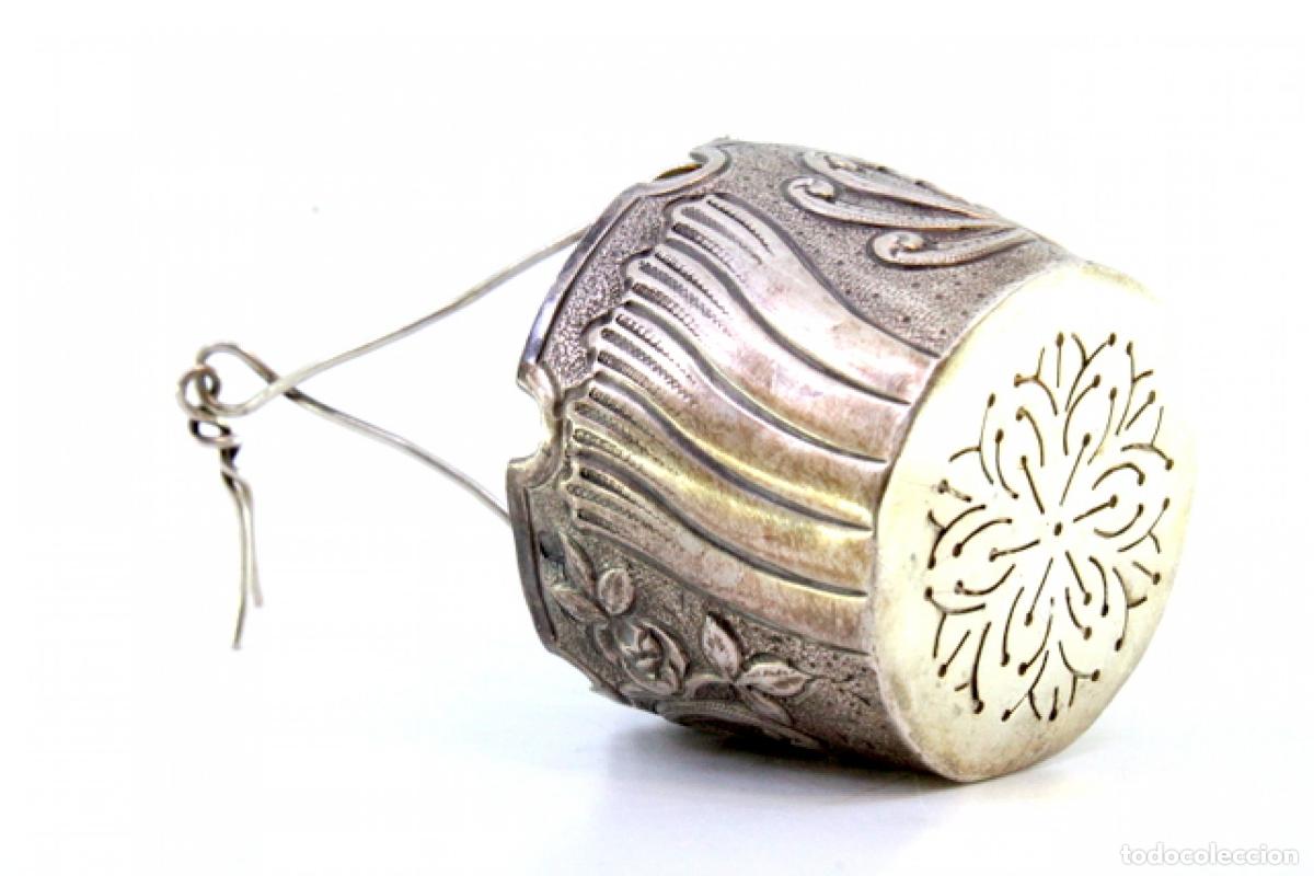 Antig&uuml;edades: Colador de t&eacute;, en plata - Foto 6