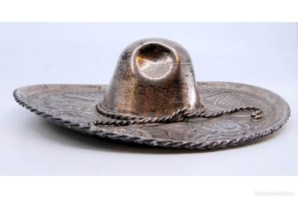 Antig&uuml;edades: Sombrero mexicano, plateado - Foto 2
