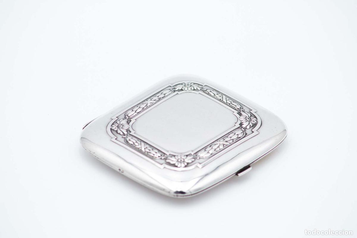 Oggetti Antichi: Caja de cigarrillos, plateada