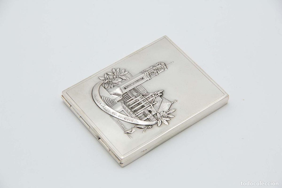 Oggetti Antichi: Caja de cigarrillos, plateada