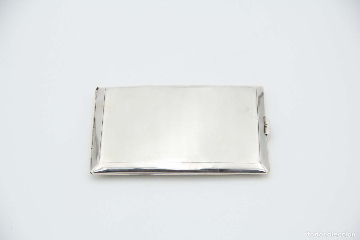 Antiguidades: Caja de cigarrillos, plateada