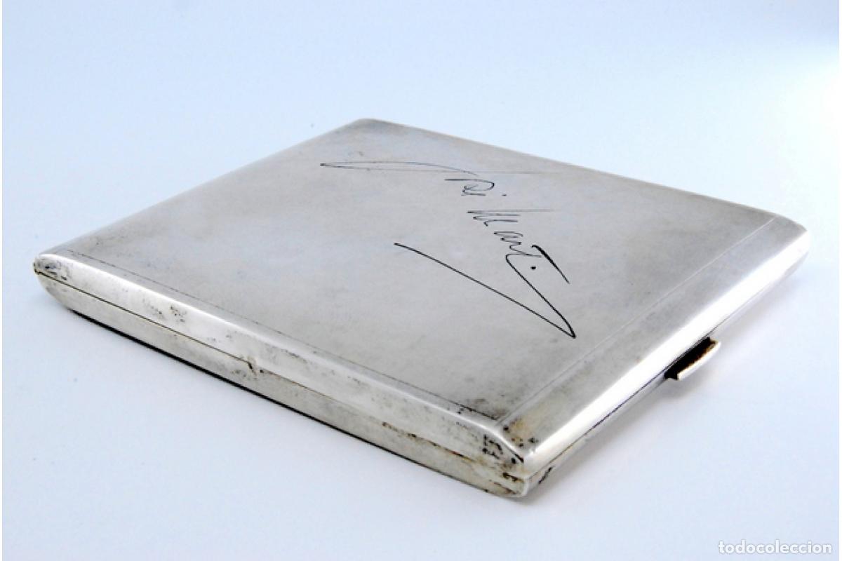 Antig&uuml;edades: Caja de cigarrillos, plateada - Foto 2