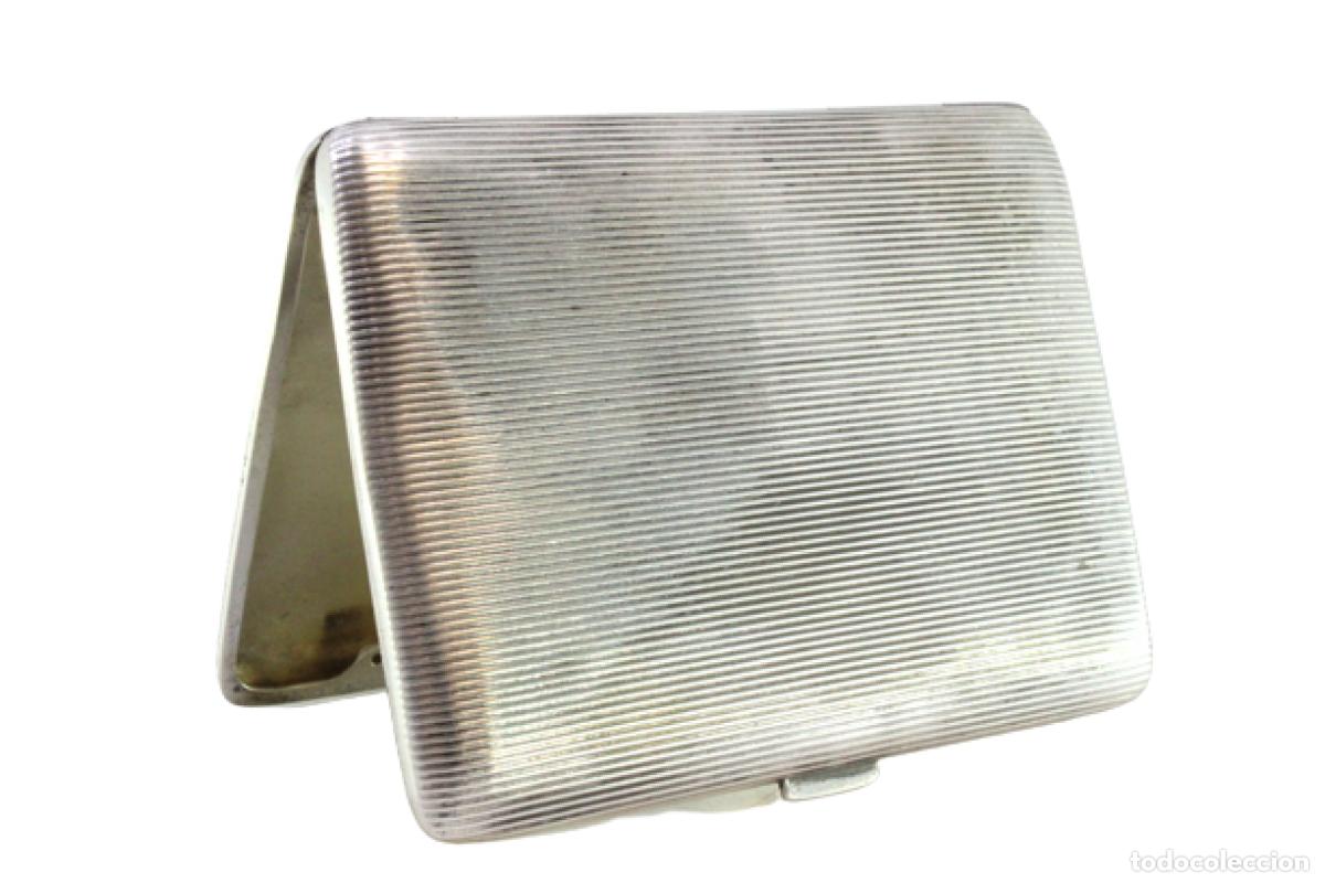 Oggetti Antichi: Caja de cigarrillos, plateada