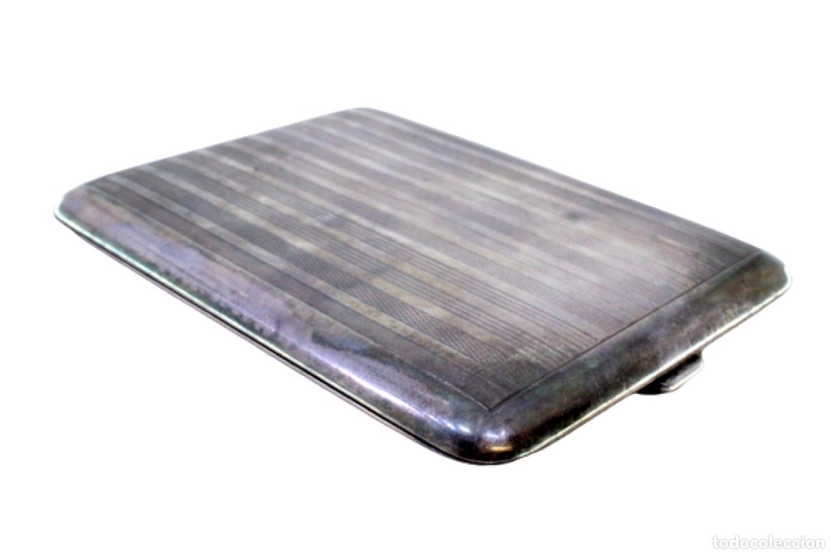 Oggetti Antichi: Caja de cigarrillos, plateada