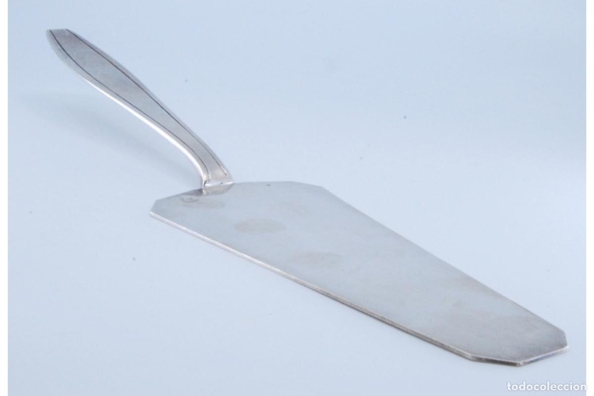 Antig&uuml;edades: Esp&aacute;tula de plata, para servir pasteles. - Foto 8