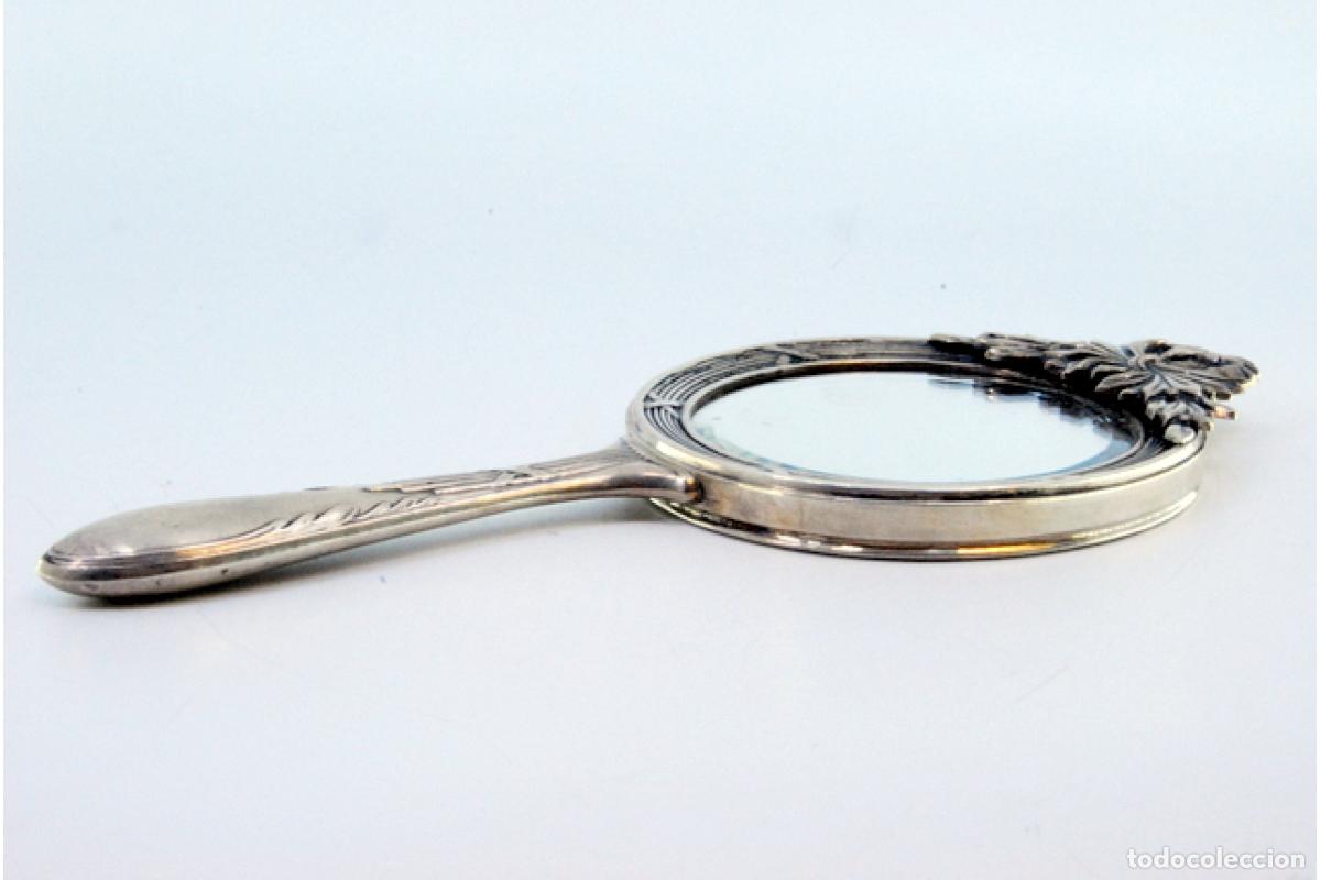 Antig&uuml;edades: Espejo de mano, plata - Foto 7