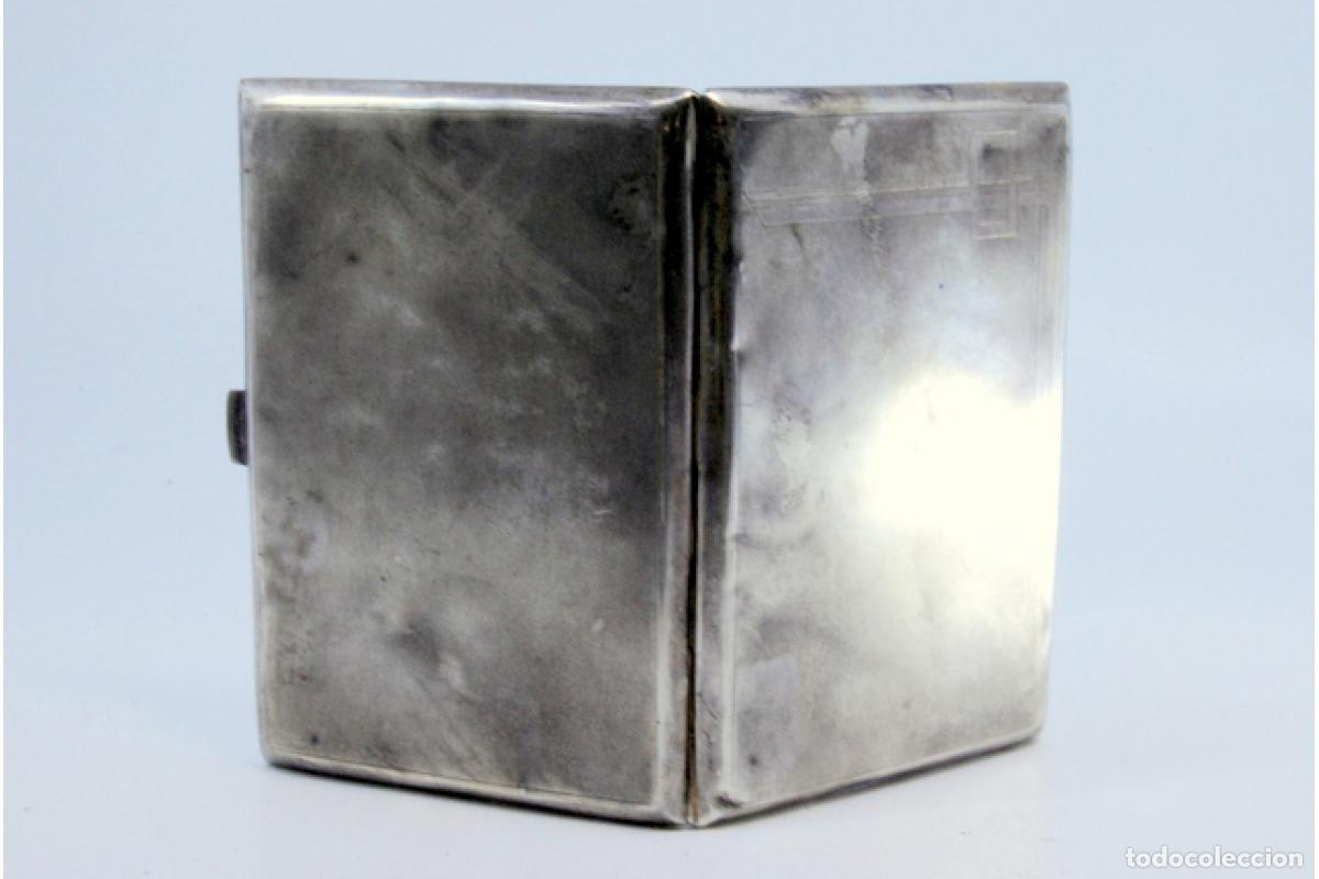 Antig&uuml;edades: Caja de cigarrillos, plateada - Foto 2