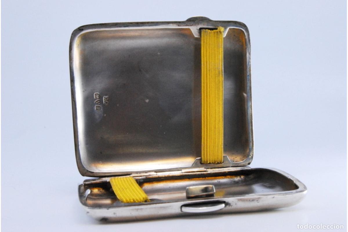 Antig&uuml;edades: Caja de cigarrillos, plateada - Foto 3
