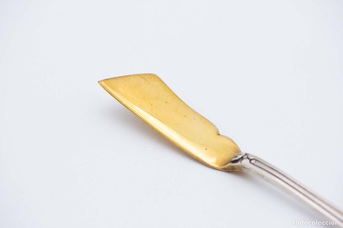 Antig&uuml;edades: Cuchillo de mantequilla de plata - Foto 3