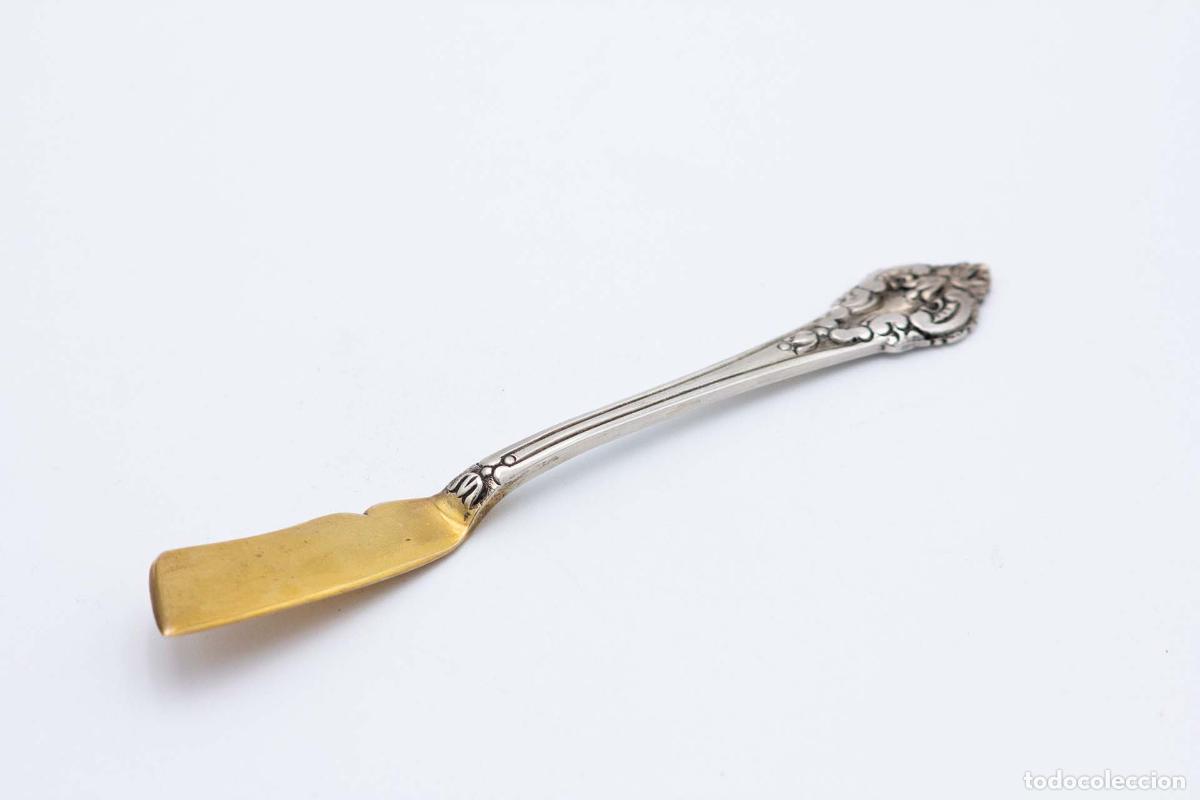 Antig&uuml;edades: Cuchillo de mantequilla de plata - Foto 1