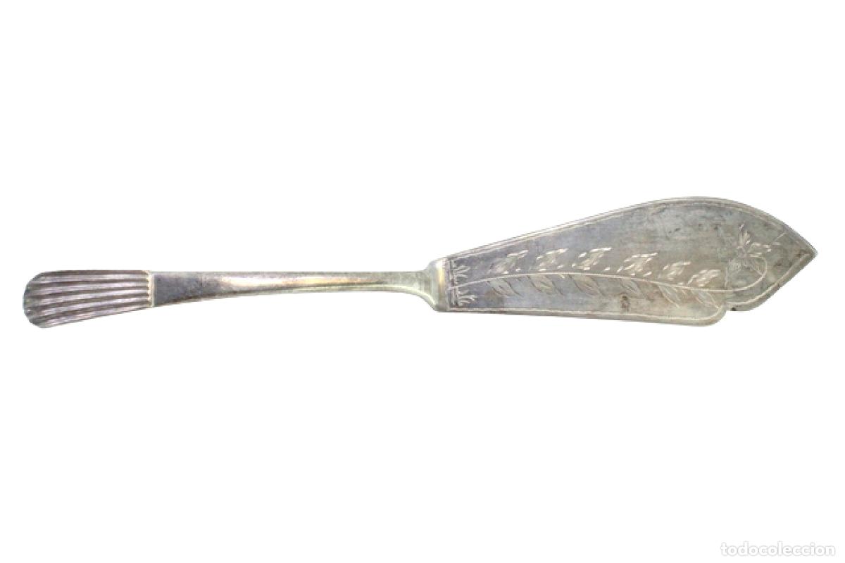 Antig&uuml;edades: Cuchillo de queso de plata - Foto 1