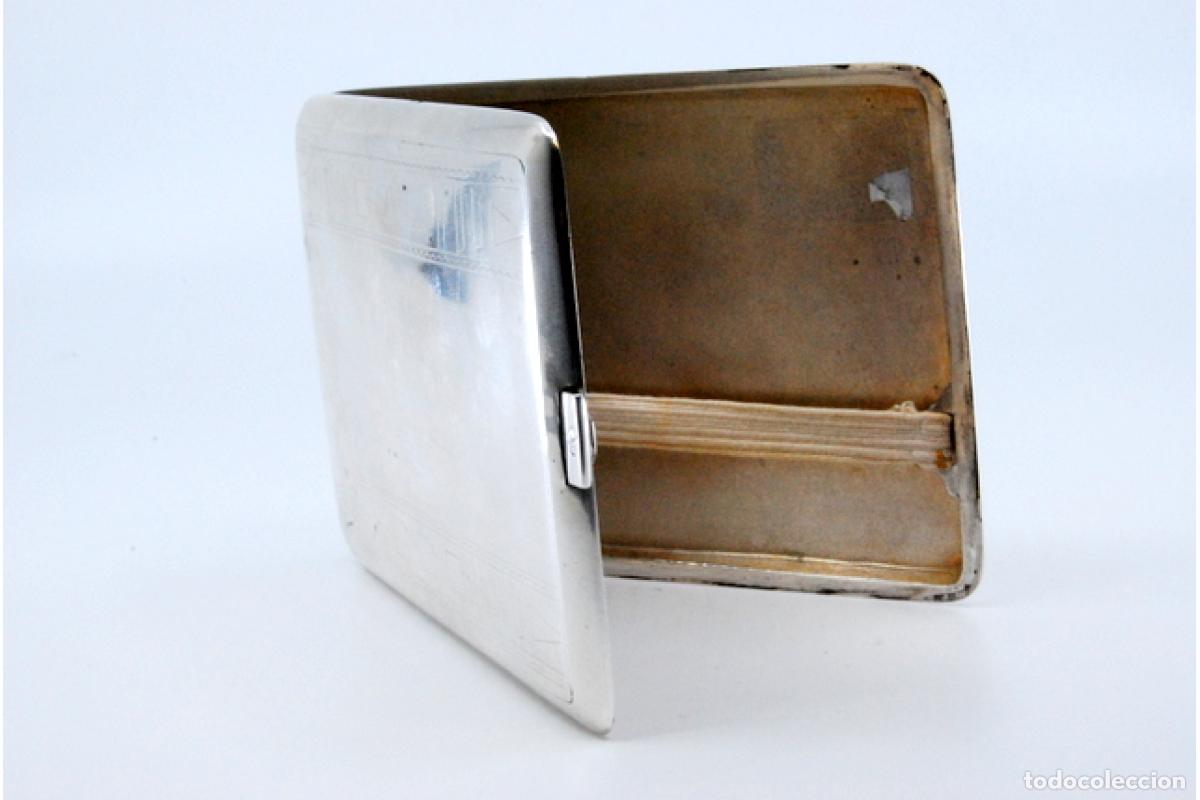 Antig&uuml;edades: Caja de cigarrillos, plateada - Foto 3