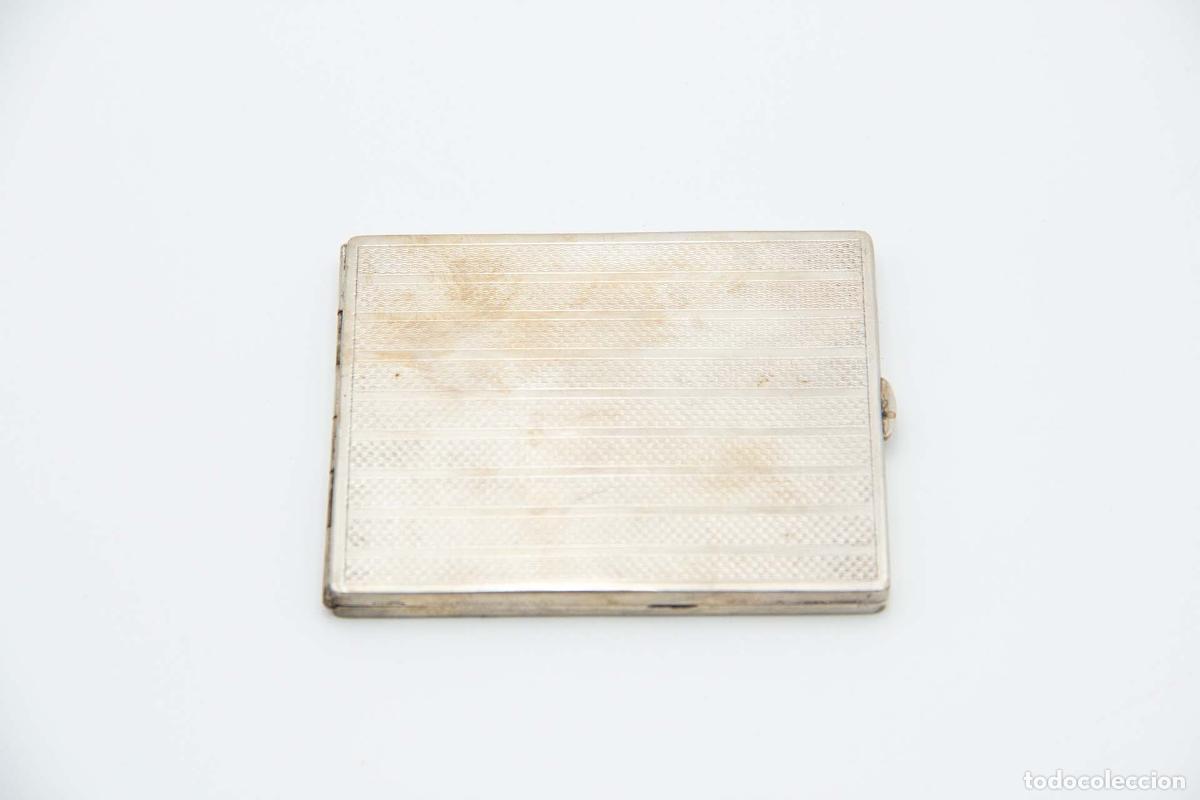 Antig&uuml;edades: Caja de cigarrillos, plateada - Foto 1