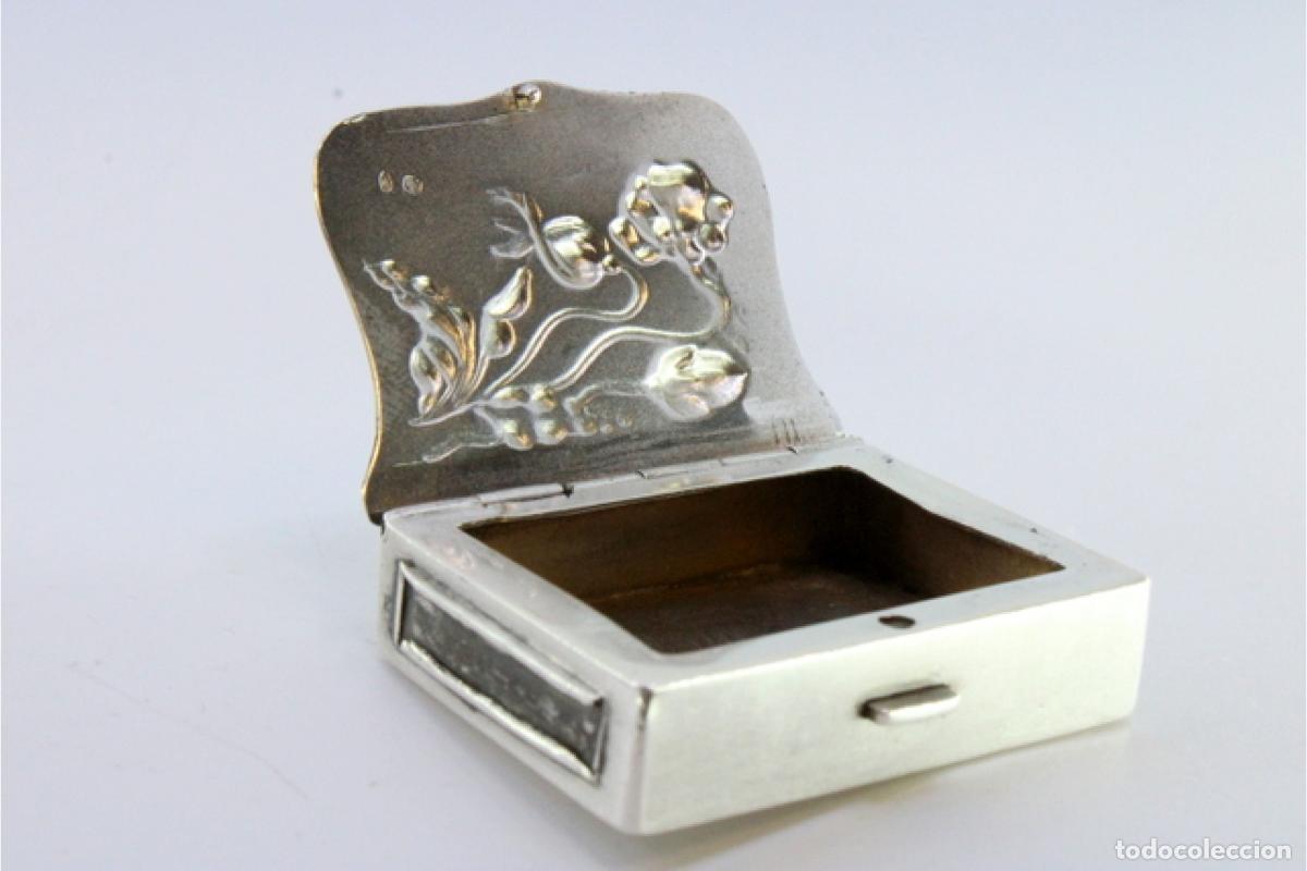 Antig&uuml;edades: Caja de cerillas de plata - Foto 4
