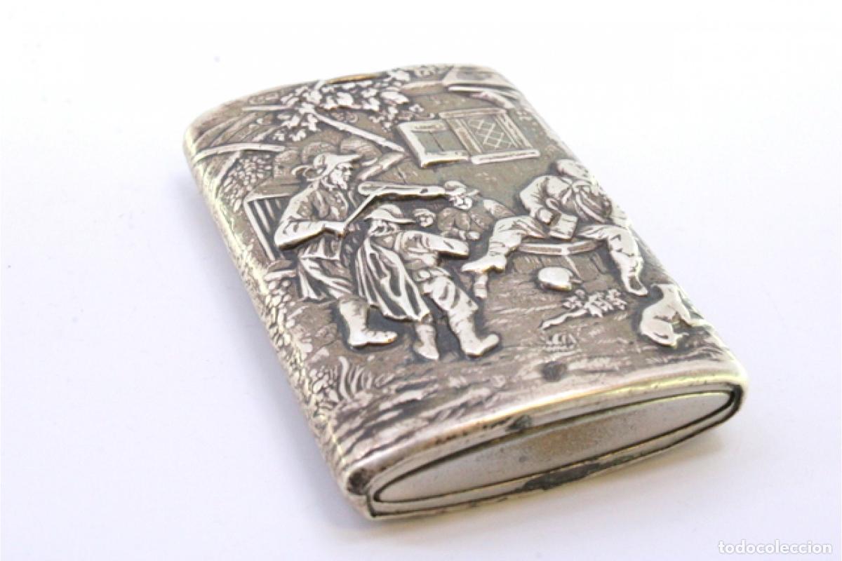 Antig&uuml;edades: Caja de cerillas de plata - Foto 3