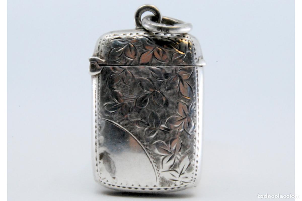 Antig&uuml;edades: Caja de cerillas de plata - Foto 2