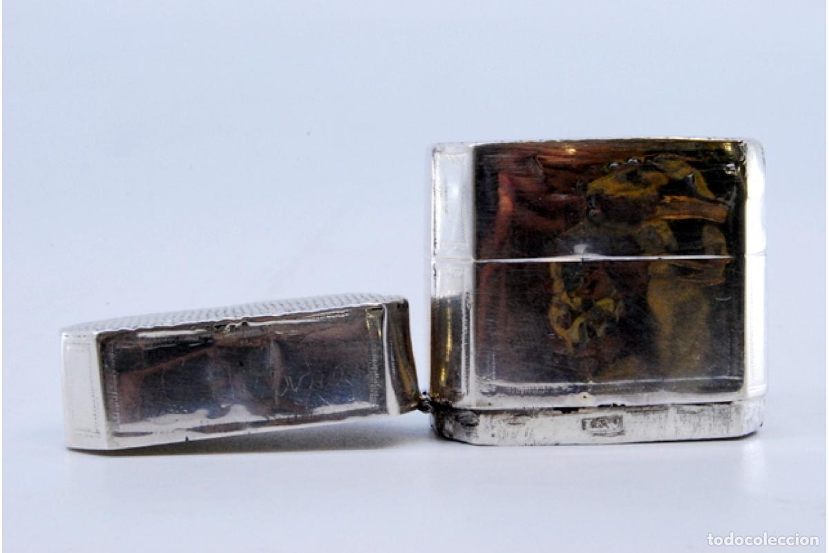 Antig&uuml;edades: Caja de cerillas de plata - Foto 2