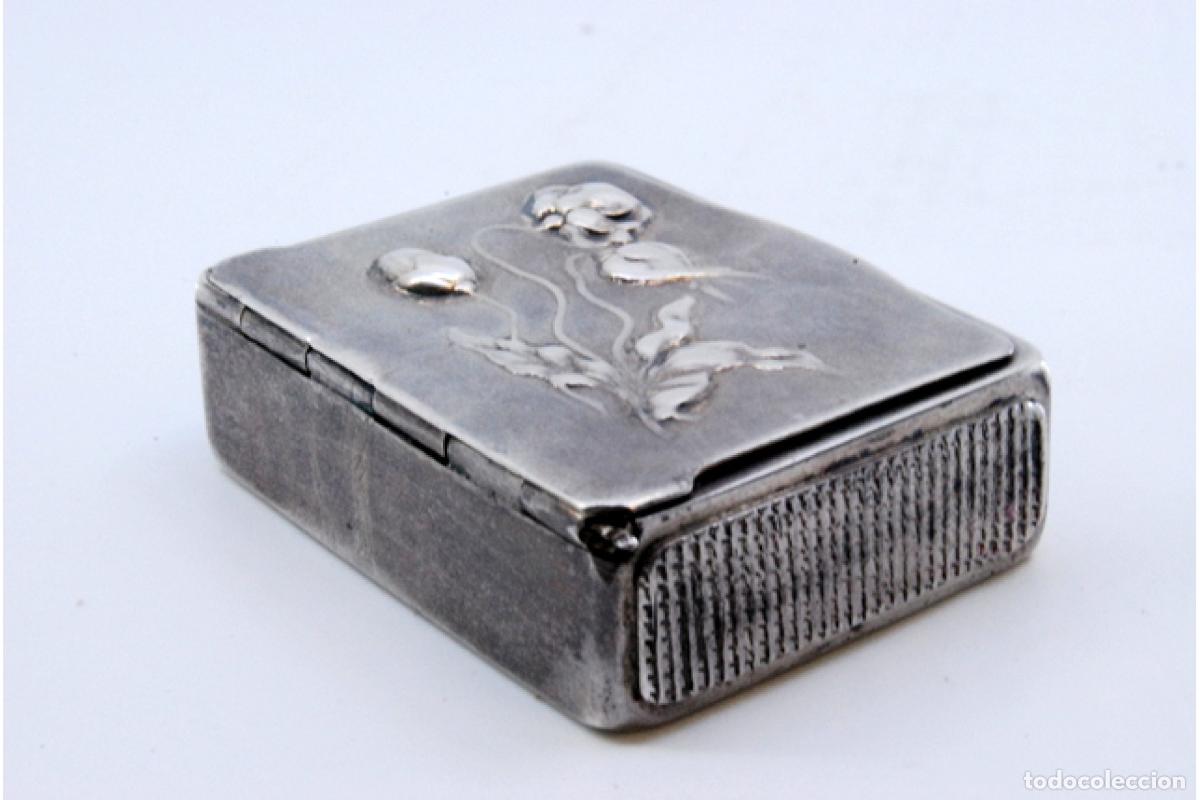 Antig&uuml;edades: Caja de cerillas de plata - Foto 3