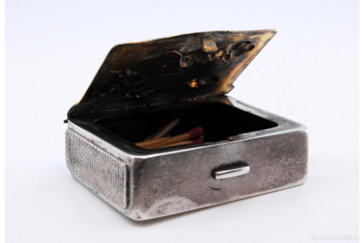 Antig&uuml;edades: Caja de cerillas de plata - Foto 4