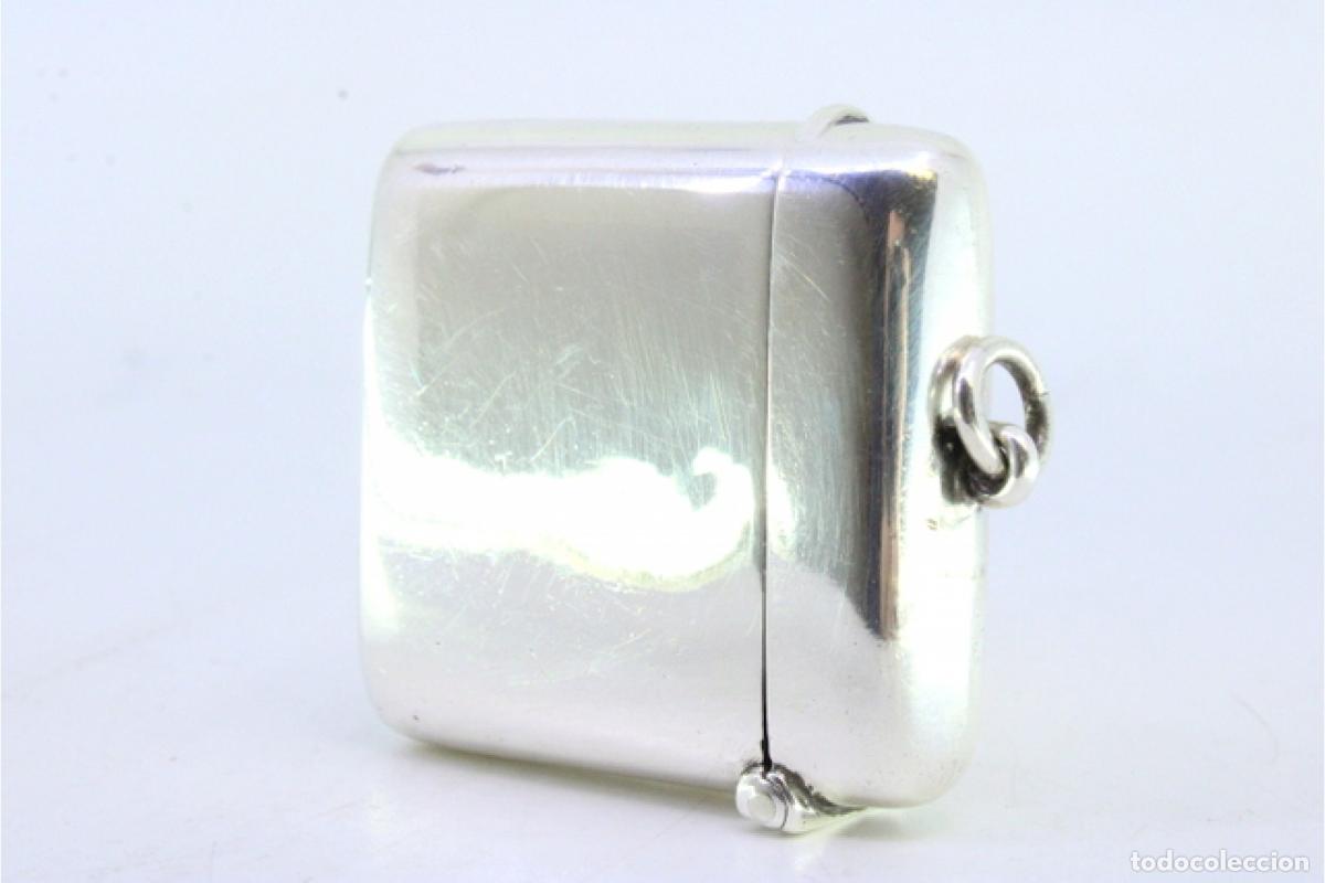 Antig&uuml;edades: Caja de cerillas de plata - Foto 2