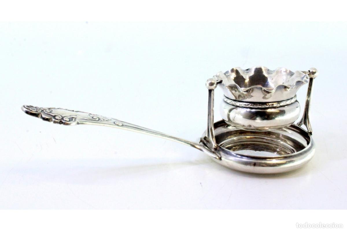 Antig&uuml;edades: Colador de t&eacute;, en plata - Foto 6