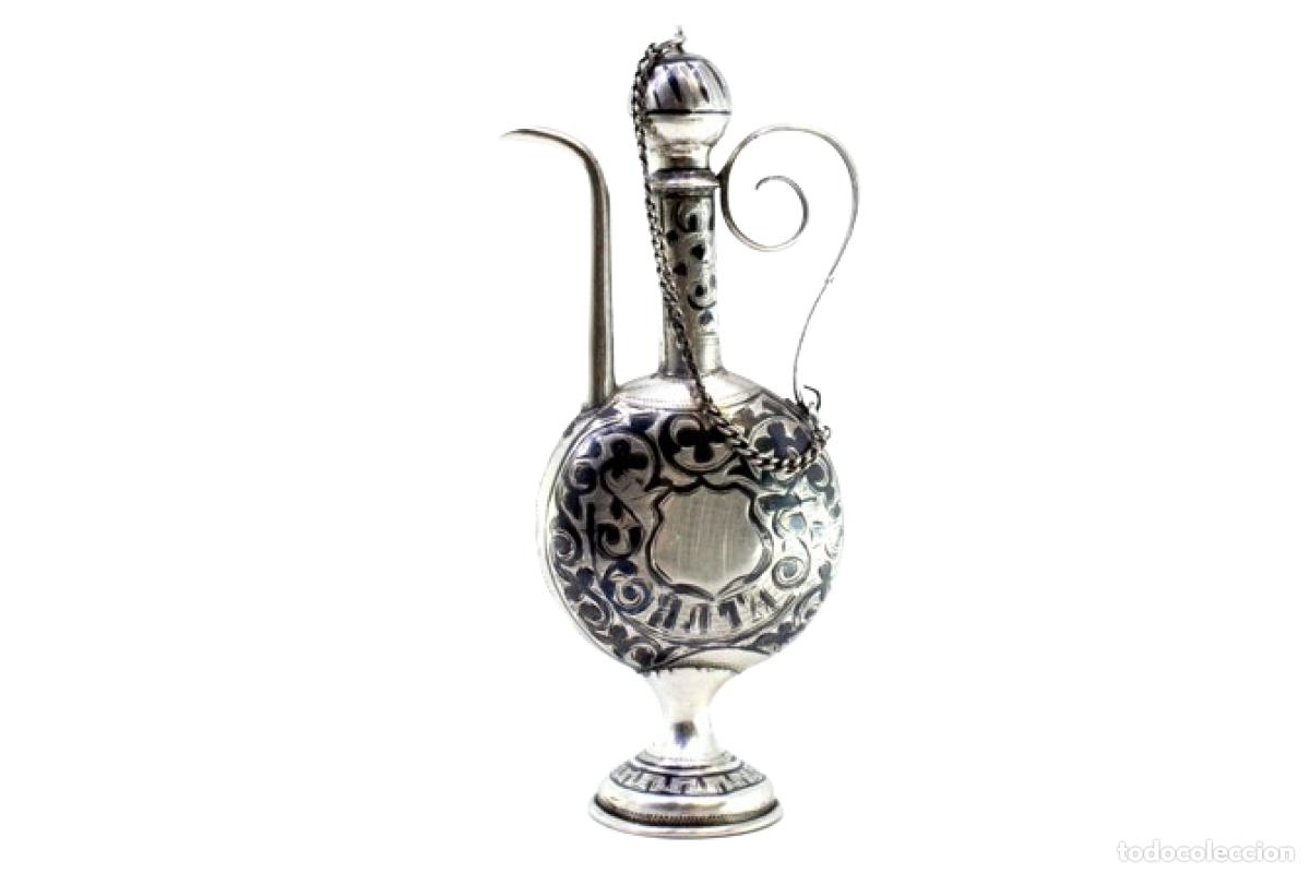 Antig&uuml;edades: Botella de plata para perfume. - Foto 1