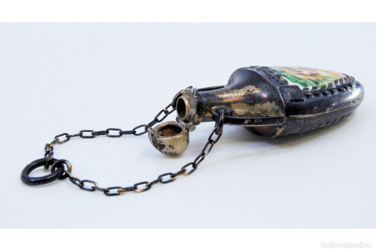 Antig&uuml;edades: Botella de plata para perfume. - Foto 3