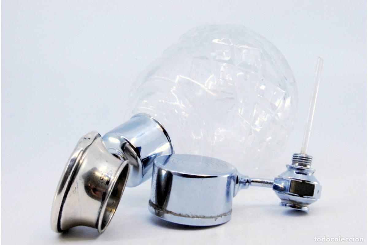 Antig&uuml;edades: Frasco de perfume, fabricado en cristal y plata. - Foto 8