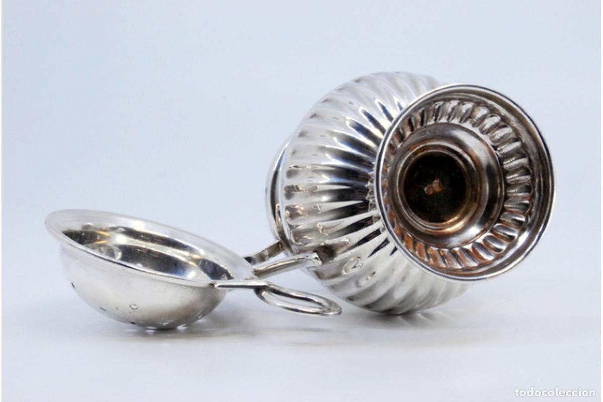 Antig&uuml;edades: Colador de t&eacute;, en plata - Foto 4