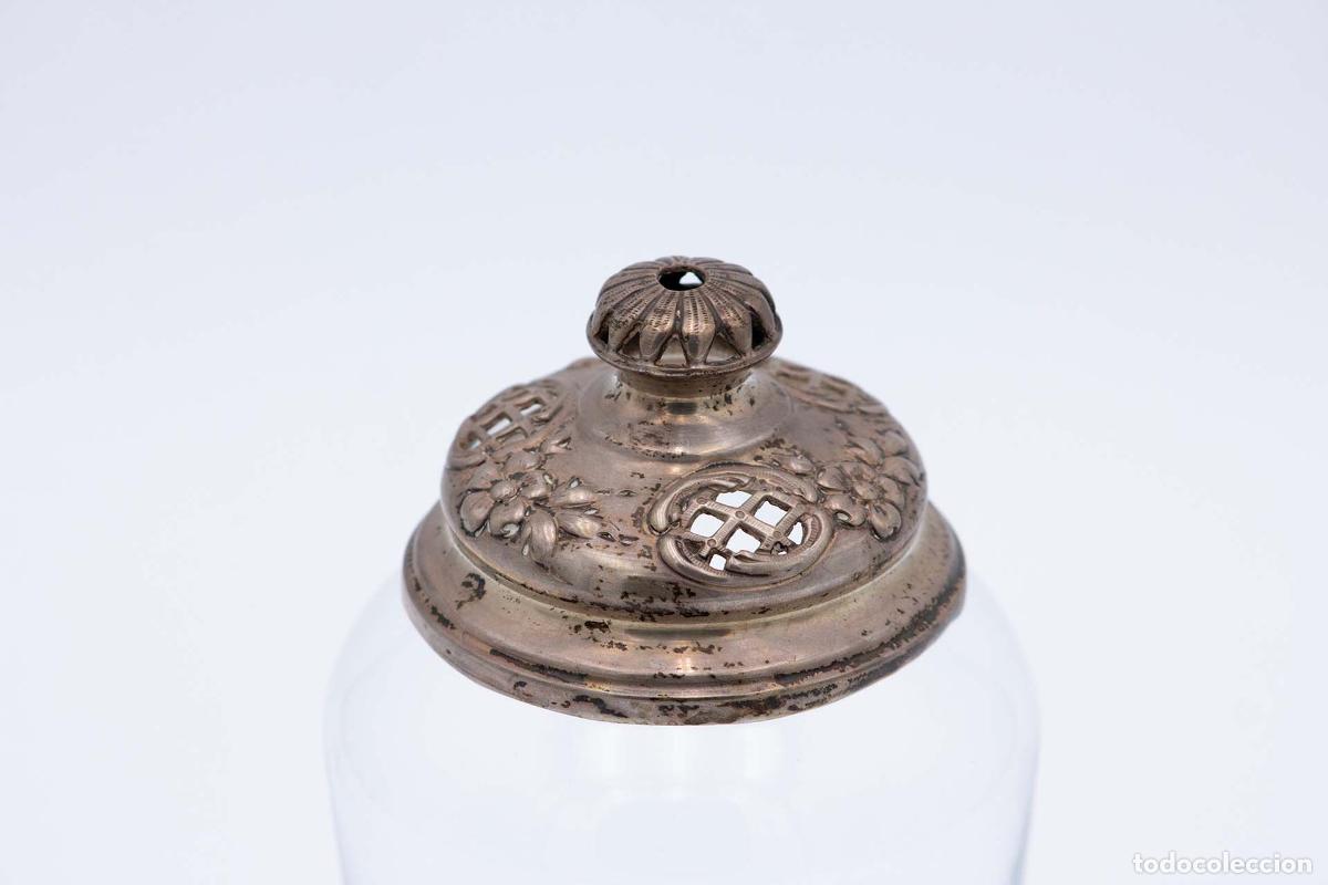 Antig&uuml;edades: Botella de cristal y plata - Foto 2